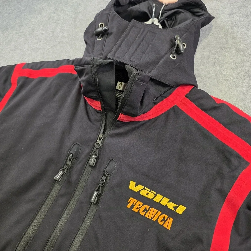 Volkl Motiontex Jacket Mens Medium Black Hooded Ski Waterproof Insulated Pockets
